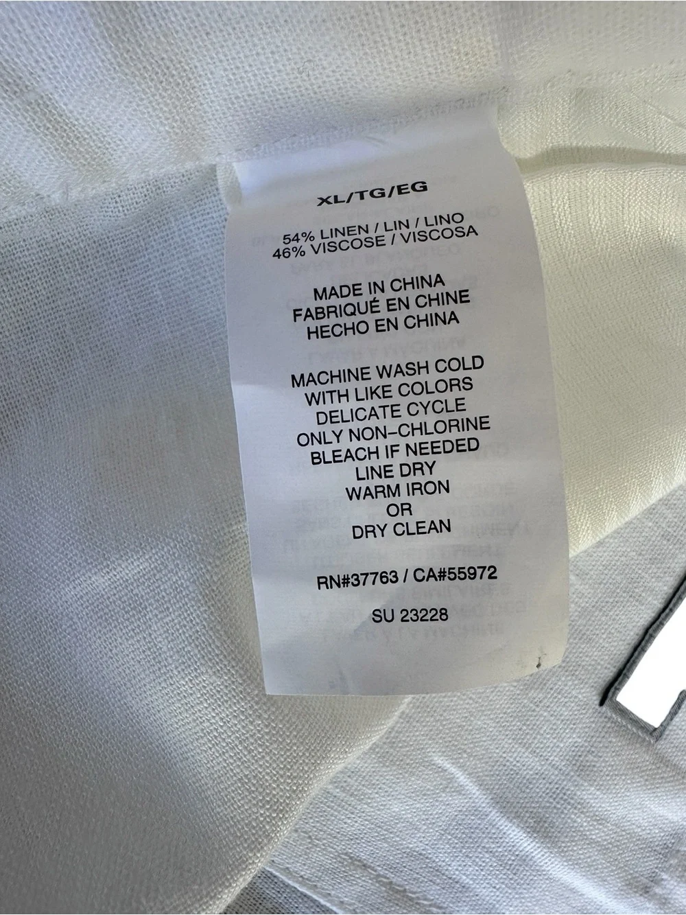 Cubavera Linen Blend White Drawstring Beach Pants XL NWT Relaxed Resort Vacation